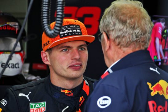Max Verstappen (NLD) Red Bull Racing with Dr Helmut Marko (AUT) Red Bull Motorsport Consultant.
07.09.2019. Formula 1 World Championship, Rd 14, Italian Grand Prix, Monza, Italy, Qualifying Day.
- www.xpbimages.com, EMail: requests@xpbimages.com - copy of publication required for printed pictures. Every used picture is fee-liable. © Copyright: Batchelor / XPB Images