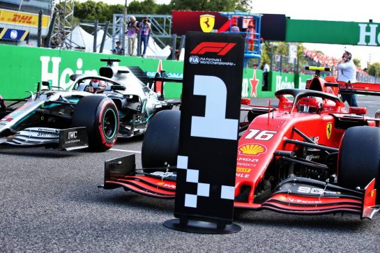 Charles Leclerc (MON) Ferrari SF90 in pole position in qualifying parc ferme.
07.09.2019. Formula 1 World Championship, Rd 14, Italian Grand Prix, Monza, Italy, Qualifying Day.
- www.xpbimages.com, EMail: requests@xpbimages.com - copy of publication required for printed pictures. Every used picture is fee-liable. © Copyright: Batchelor / XPB Images