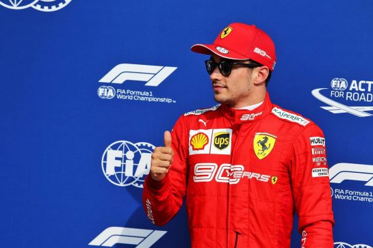 Charles Leclerc (MON) Ferrari celebrates his pole position in qualifying parc ferme.
07.09.2019. Formula 1 World Championship, Rd 14, Italian Grand Prix, Monza, Italy, Qualifying Day.
- www.xpbimages.com, EMail: requests@xpbimages.com - copy of publication required for printed pictures. Every used picture is fee-liable. © Copyright: Moy / XPB Images