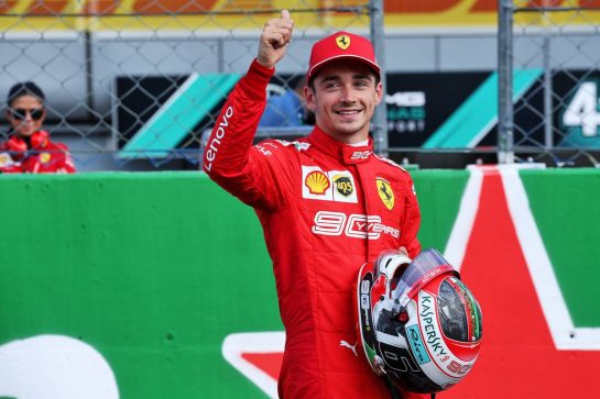 Charles Leclerc (MON) Ferrari celebrates his pole position in qualifying parc ferme.
07.09.2019. Formula 1 World Championship, Rd 14, Italian Grand Prix, Monza, Italy, Qualifying Day.
- www.xpbimages.com, EMail: requests@xpbimages.com - copy of publication required for printed pictures. Every used picture is fee-liable. © Copyright: Batchelor / XPB Images