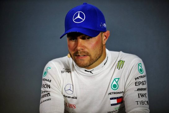Valtteri Bottas (FIN) Mercedes AMG F1 in the post qualifying FIA Press Conference.
07.09.2019. Formula 1 World Championship, Rd 14, Italian Grand Prix, Monza, Italy, Qualifying Day.
- www.xpbimages.com, EMail: requests@xpbimages.com - copy of publication required for printed pictures. Every used picture is fee-liable. © Copyright: Filipe / XPB Images