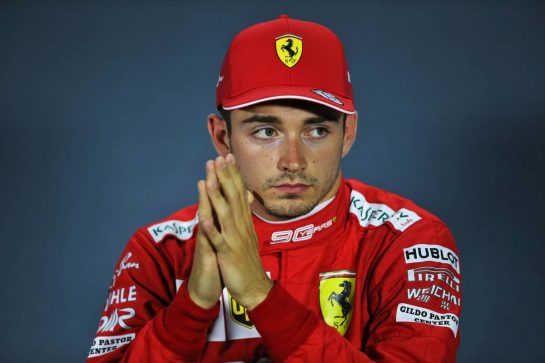 Charles Leclerc (MON) Ferrari in the post qualifying FIA Press Conference.
07.09.2019. Formula 1 World Championship, Rd 14, Italian Grand Prix, Monza, Italy, Qualifying Day.
- www.xpbimages.com, EMail: requests@xpbimages.com - copy of publication required for printed pictures. Every used picture is fee-liable. © Copyright: Filipe / XPB Images