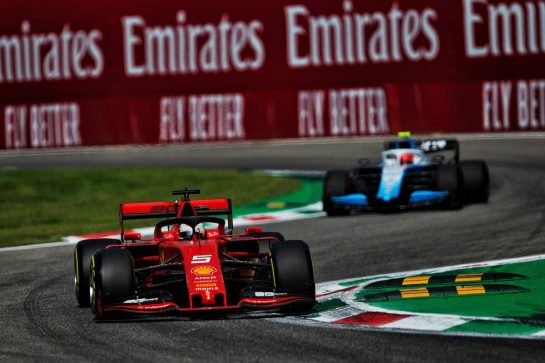 Sebastian Vettel (GER) Ferrari SF90.
07.09.2019. Formula 1 World Championship, Rd 14, Italian Grand Prix, Monza, Italy, Qualifying Day.
- www.xpbimages.com, EMail: requests@xpbimages.com - copy of publication required for printed pictures. Every used picture is fee-liable. © Copyright: Filipe / XPB Images