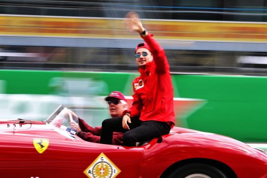 Charles Leclerc (MON) Ferrari on the drivers parade.
08.09.2019. Formula 1 World Championship, Rd 14, Italian Grand Prix, Monza, Italy, Race Day.
- www.xpbimages.com, EMail: requests@xpbimages.com - copy of publication required for printed pictures. Every used picture is fee-liable. © Copyright: Moy / XPB Images