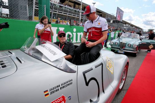 Kimi Raikkonen (FIN) Alfa Romeo Racing on the drivers parade.
08.09.2019. Formula 1 World Championship, Rd 14, Italian Grand Prix, Monza, Italy, Race Day.
- www.xpbimages.com, EMail: requests@xpbimages.com - copy of publication required for printed pictures. Every used picture is fee-liable. © Copyright: Moy / XPB Images