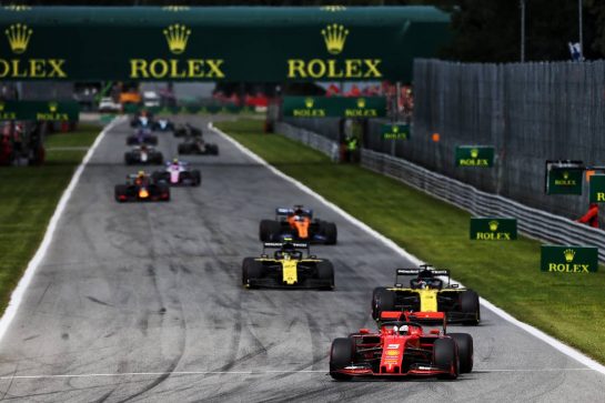 Sebastian Vettel (GER) Ferrari SF90.
08.09.2019. Formula 1 World Championship, Rd 14, Italian Grand Prix, Monza, Italy, Race Day.
- www.xpbimages.com, EMail: requests@xpbimages.com - copy of publication required for printed pictures. Every used picture is fee-liable. © Copyright: Moy / XPB Images