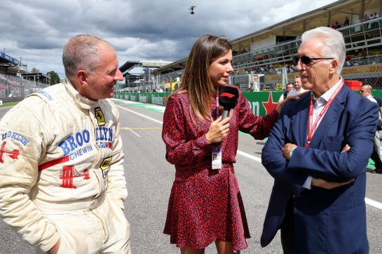 (L to R): Jody Scheckter (RSA) with Federica Masolin (ITA) Sky F1 Italia Presenter and Piero Ferrari (ITA) Ferrari Vice-President.
08.09.2019. Formula 1 World Championship, Rd 14, Italian Grand Prix, Monza, Italy, Race Day.
- www.xpbimages.com, EMail: requests@xpbimages.com - copy of publication required for printed pictures. Every used picture is fee-liable. © Copyright: Batchelor / XPB Images