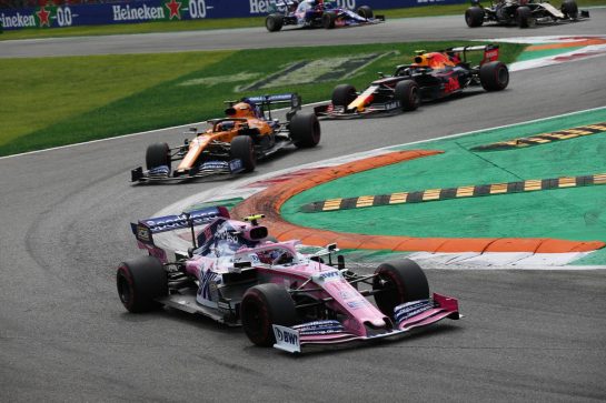 Lance Stroll (CDN) Racing Point F1 Team RP19.
08.09.2019. Formula 1 World Championship, Rd 14, Italian Grand Prix, Monza, Italy, Race Day.
- www.xpbimages.com, EMail: requests@xpbimages.com - copy of publication required for printed pictures. Every used picture is fee-liable. © Copyright: Batchelor / XPB Images