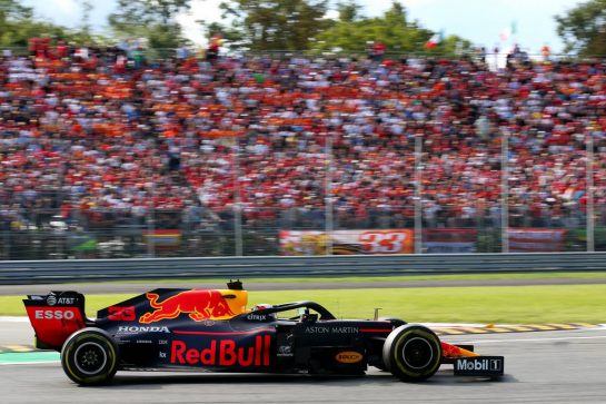 Sebastian Vettel (GER) Ferrari SF90.
08.09.2019. Formula 1 World Championship, Rd 14, Italian Grand Prix, Monza, Italy, Race Day.
- www.xpbimages.com, EMail: requests@xpbimages.com - copy of publication required for printed pictures. Every used picture is fee-liable. © Copyright: Batchelor / XPB Images