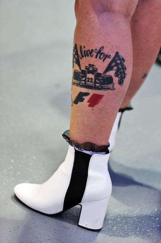 Circuit atmosphere - a fan's tattoos.
19.09.2019. Formula 1 World Championship, Rd 15, Singapore Grand Prix, Marina Bay Street Circuit, Singapore, Preparation Day.
- www.xpbimages.com, EMail: requests@xpbimages.com - copy of publication required for printed pictures. Every used picture is fee-liable. © Copyright: Moy / XPB Images