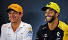 Lando Norris (GBR) McLaren and Daniel Ricciardo (AUS) Renault F1 Team in the FIA Press Conference.