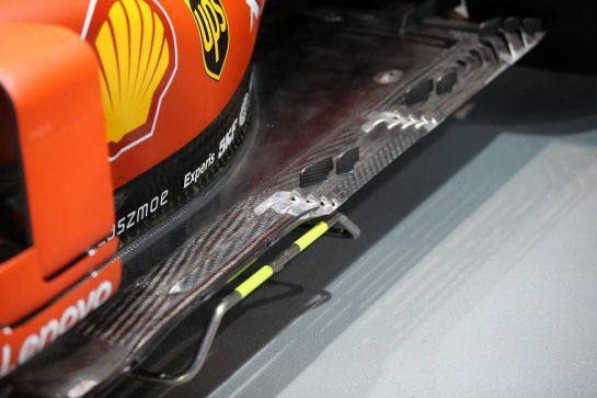 Ferrari Floor.
19.09.2019. Formula 1 World Championship, Rd 15, Singapore Grand Prix, Marina Bay Street Circuit, Singapore, Preparation Day.
- www.xpbimages.com, EMail: requests@xpbimages.com - copy of publication required for printed pictures. Every used picture is fee-liable. © Copyright: Batchelor / XPB Images