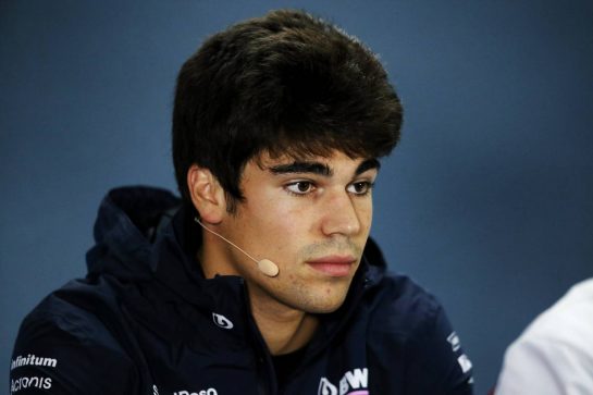 Lance Stroll (CDN) Racing Point F1 Team in the FIA Press Conference.
26.09.2019. Formula 1 World Championship, Rd 16, Russian Grand Prix, Sochi Autodrom, Sochi, Russia, Preparation Day.
- www.xpbimages.com, EMail: requests@xpbimages.com - copy of publication required for printed pictures. Every used picture is fee-liable. © Copyright: Filipe / XPB Images