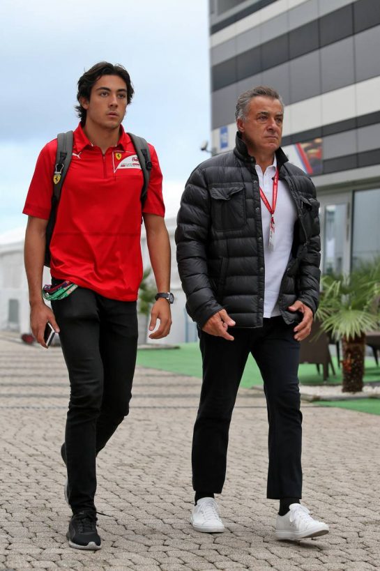 (L to R): Giuliano Alesi (FRA) Ferrari Academy Driver with his father Jean Alesi (FRA).
28.09.2019. Formula 1 World Championship, Rd 16, Russian Grand Prix, Sochi Autodrom, Sochi, Russia, Qualifying Day.
- www.xpbimages.com, EMail: requests@xpbimages.com - copy of publication required for printed pictures. Every used picture is fee-liable. © Copyright: Moy / XPB Images
