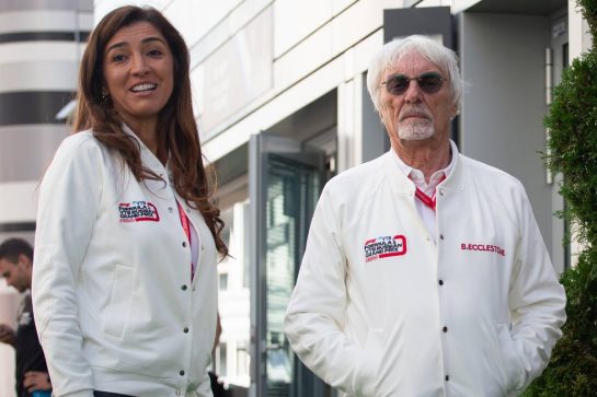 Bernie Ecclestone (GBR) and his wife Fabiana Flosi (BRA).
28.09.2019. Formula 1 World Championship, Rd 16, Russian Grand Prix, Sochi Autodrom, Sochi, Russia, Qualifying Day.
- www.xpbimages.com, EMail: requests@xpbimages.com - copy of publication required for printed pictures. Every used picture is fee-liable. © Copyright: Bearne / XPB Images