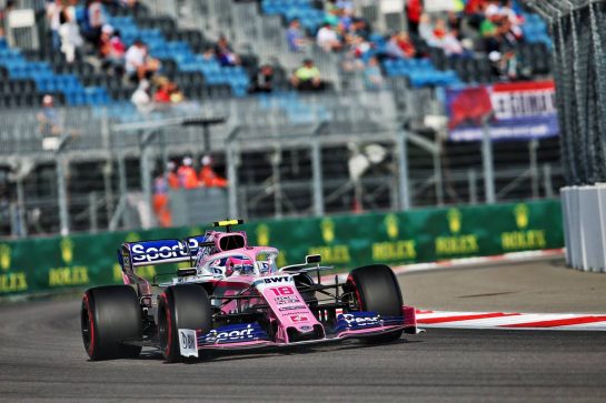 Lance Stroll (CDN) Racing Point F1 Team RP19.
28.09.2019. Formula 1 World Championship, Rd 16, Russian Grand Prix, Sochi Autodrom, Sochi, Russia, Qualifying Day.
- www.xpbimages.com, EMail: requests@xpbimages.com - copy of publication required for printed pictures. Every used picture is fee-liable. © Copyright: Filipe / XPB Images