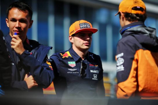 Max Verstappen (NLD) Red Bull Racing on the drivers parade.
29.09.2019. Formula 1 World Championship, Rd 16, Russian Grand Prix, Sochi Autodrom, Sochi, Russia, Race Day.
 - www.xpbimages.com, EMail: requests@xpbimages.com - copy of publication required for printed pictures. Every used picture is fee-liable. © Copyright: Filipe / XPB Images