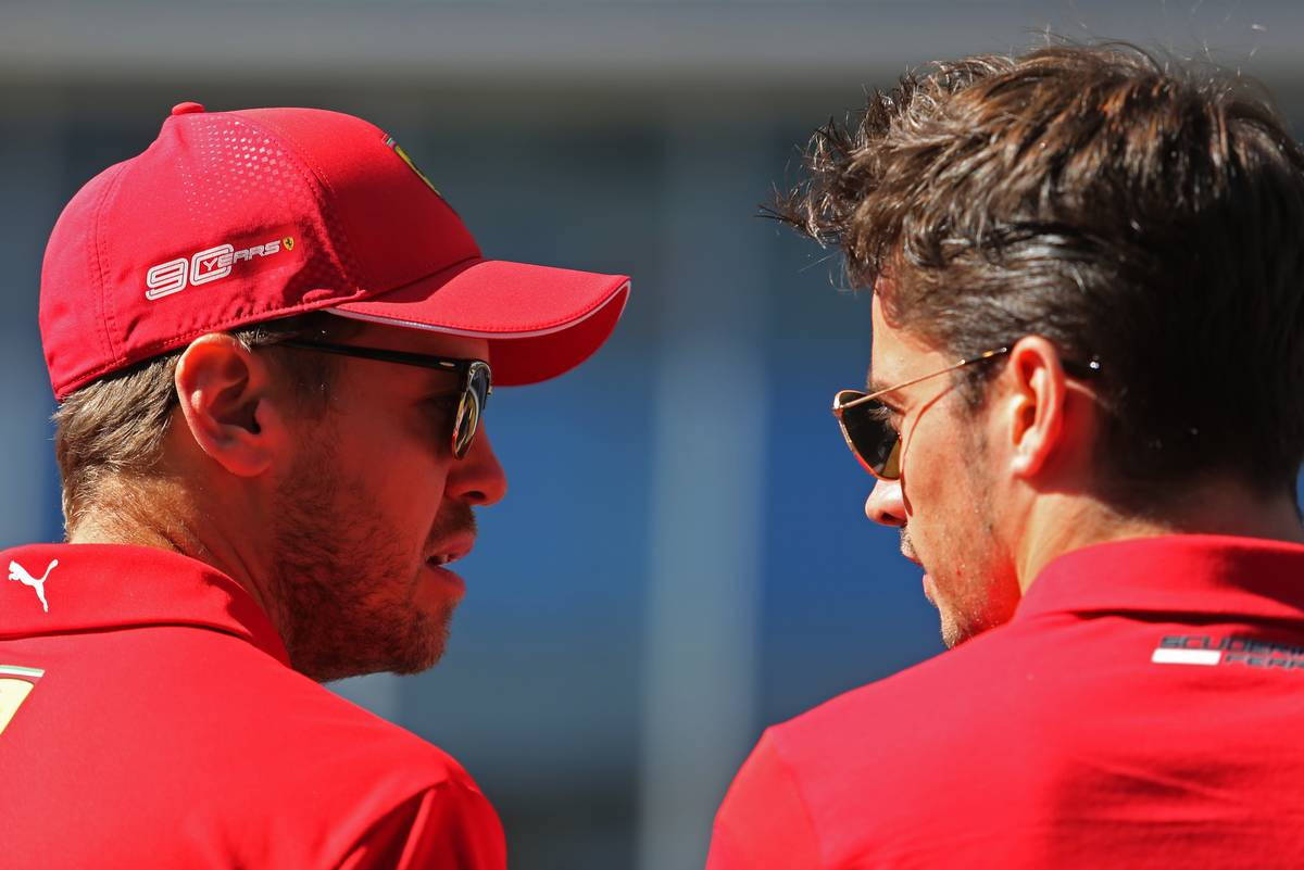 Sebastian Vettel (GER), Scuderia Ferrari and Charles Leclerc (FRA), Scuderia Ferrari