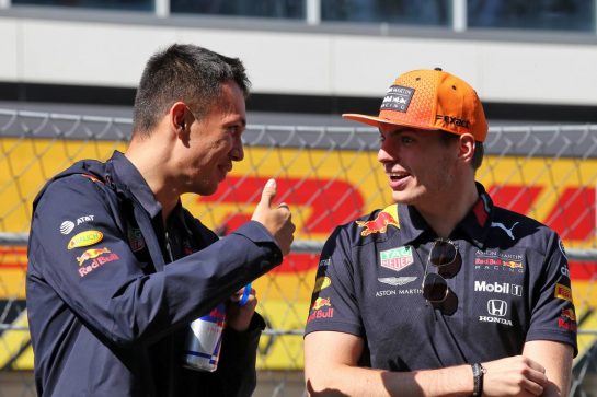 (L to R): Alexander Albon (THA) Red Bull Racing with Max Verstappen (NLD) Red Bull Racing on the drivers parade.
29.09.2019. Formula 1 World Championship, Rd 16, Russian Grand Prix, Sochi Autodrom, Sochi, Russia, Race Day.
- www.xpbimages.com, EMail: requests@xpbimages.com - copy of publication required for printed pictures. Every used picture is fee-liable. © Copyright: Batchelor / XPB Images