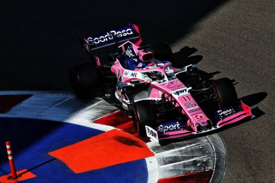 Sergio Perez (MEX) Racing Point F1 Team RP19.
29.09.2019. Formula 1 World Championship, Rd 16, Russian Grand Prix, Sochi Autodrom, Sochi, Russia, Race Day.
- www.xpbimages.com, EMail: requests@xpbimages.com - copy of publication required for printed pictures. Every used picture is fee-liable. © Copyright: Moy / XPB Images