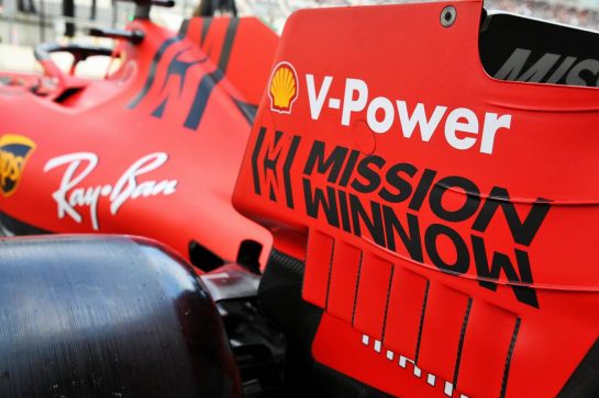 Ferrari SF90 rear wing detail.
10.10.2019. Formula 1 World Championship, Rd 17, Japanese Grand Prix, Suzuka, Japan, Preparation Day.
- www.xpbimages.com, EMail: requests@xpbimages.com - copy of publication required for printed pictures. Every used picture is fee-liable. © Copyright: Batchelor / XPB Images