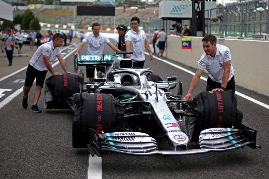 Mercedes AMG F1 
10.10.2019. Formula 1 World Championship, Rd 17, Japanese Grand Prix, Suzuka, Japan, Preparation Day.
- www.xpbimages.com, EMail: requests@xpbimages.com - copy of publication required for printed pictures. Every used picture is fee-liable. © Copyright: Charniaux / XPB Images