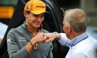Lando Norris (GBR) McLaren with Johnny Herbert (GBR) Sky Sports F1 Presenter.
