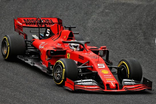 Sebastian Vettel (GER) Ferrari SF90.
11.10.2019. Formula 1 World Championship, Rd 17, Japanese Grand Prix, Suzuka, Japan, Practice Day.
- www.xpbimages.com, EMail: requests@xpbimages.com - copy of publication required for printed pictures. Every used picture is fee-liable. © Copyright: Moy / XPB Images