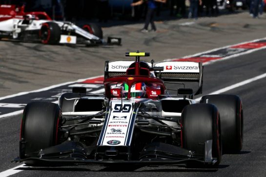 Antonio Giovinazzi (ITA), Alfa Romeo Racing 
13.10.2019. Formula 1 World Championship, Rd 17, Japanese Grand Prix, Suzuka, Japan, Race Day. Sunday qualifying 
- www.xpbimages.com, EMail: requests@xpbimages.com - copy of publication required for printed pictures. Every used picture is fee-liable. © Copyright: Charniaux / XPB Images