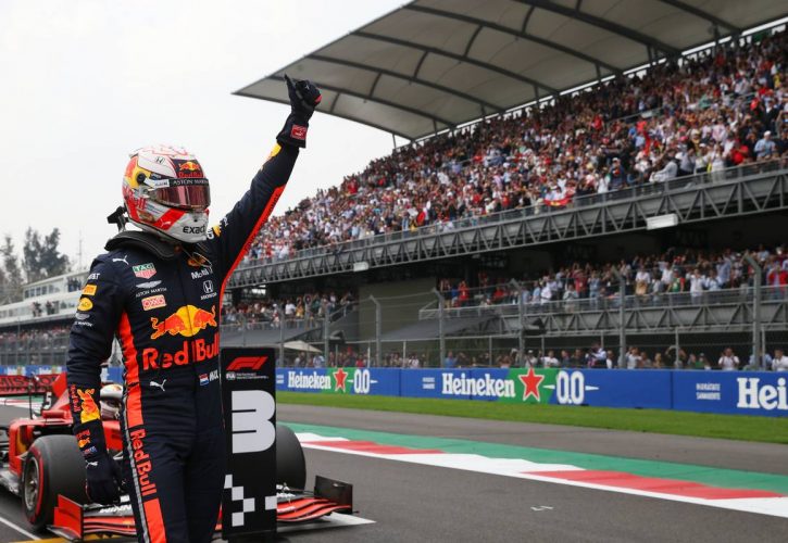 Pole Position for Max Verstappen (NLD) Red Bull Racing RB15.