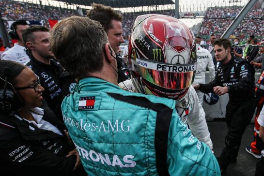 Lewis Hamilton (GBR), Mercedes AMG F1  
27.10.2019. Formula 1 World Championship, Rd 18, Mexican Grand Prix, Mexico City, Mexico, Race Day.
- www.xpbimages.com, EMail: requests@xpbimages.com © Copyright: Charniaux / XPB Images