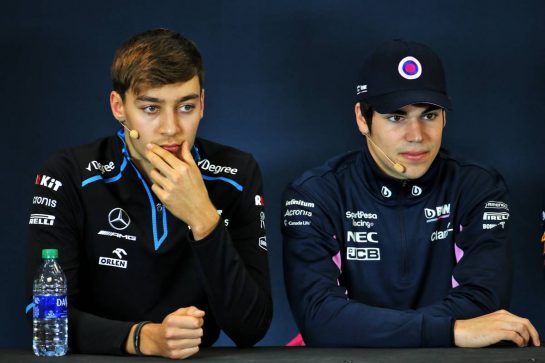 (L to R): George Russell (GBR) Williams Racing and Lance Stroll (CDN) Racing Point F1 Team in the FIA Press Conference.
31.10.2019. Formula 1 World Championship, Rd 19, United States Grand Prix, Austin, Texas, USA, Preparation Day.
- www.xpbimages.com, EMail: requests@xpbimages.com © Copyright: Batchelor / XPB Images