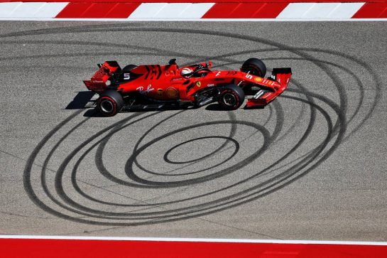 Sebastian Vettel (GER) Ferrari SF90.
01.11.2019. Formula 1 World Championship, Rd 19, United States Grand Prix, Austin, Texas, USA, Practice Day.
- www.xpbimages.com, EMail: requests@xpbimages.com © Copyright: Moy / XPB Images
