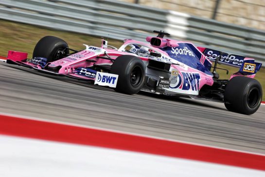 Sergio Perez (MEX) Racing Point F1 Team RP19.
01.11.2019. Formula 1 World Championship, Rd 19, United States Grand Prix, Austin, Texas, USA, Practice Day.
- www.xpbimages.com, EMail: requests@xpbimages.com © Copyright: Bearne / XPB Images