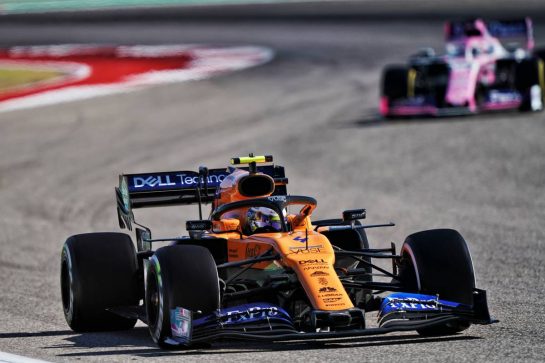 Lando Norris (GBR) McLaren MCL34.
03.11.2019. Formula 1 World Championship, Rd 19, United States Grand Prix, Austin, Texas, USA, Race Day.
- www.xpbimages.com, EMail: requests@xpbimages.com © Copyright: Dungan / XPB Images