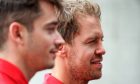 Sebastian Vettel (GER) Ferrari with Charles Leclerc (MON) Ferrari.
