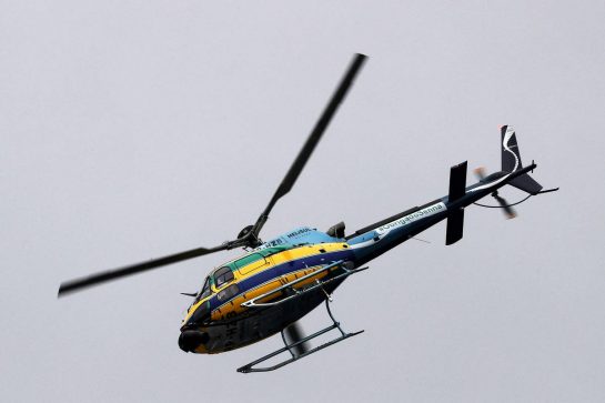 TV helicopter with painted tribute to Ayrton Senna.
15.11.2019. Formula 1 World Championship, Rd 20, Brazilian Grand Prix, Sao Paulo, Brazil, Practice Day.
- www.xpbimages.com, EMail: requests@xpbimages.com © Copyright: Photo4 / XPB Images