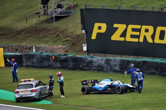 Robert Kubica (POL) Williams Racing FW42 crashed in the second practice session.
15.11.2019. Formula 1 World Championship, Rd 20, Brazilian Grand Prix, Sao Paulo, Brazil, Practice Day.
- www.xpbimages.com, EMail: requests@xpbimages.com © Copyright: Charniaux / XPB Images