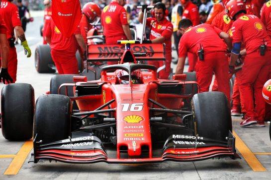Charles Leclerc (MON) Ferrari SF90 in the pits.
16.11.2019. Formula 1 World Championship, Rd 20, Brazilian Grand Prix, Sao Paulo, Brazil, Qualifying Day.
- www.xpbimages.com, EMail: requests@xpbimages.com © Copyright: Batchelor / XPB Images