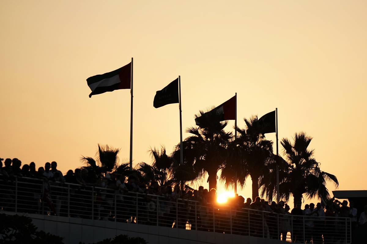 Circuit atmosphere - sunset and fans.