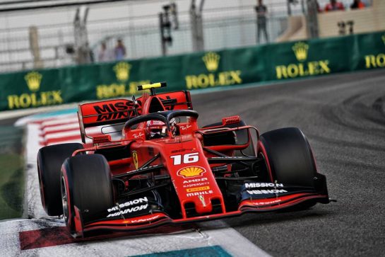 Charles Leclerc (MON) Ferrari SF90.
30.11.2019. Formula 1 World Championship, Rd 21, Abu Dhabi Grand Prix, Yas Marina Circuit, Abu Dhabi, Qualifying Day.
 - www.xpbimages.com, EMail: requests@xpbimages.com © Copyright: Dungan / XPB Images