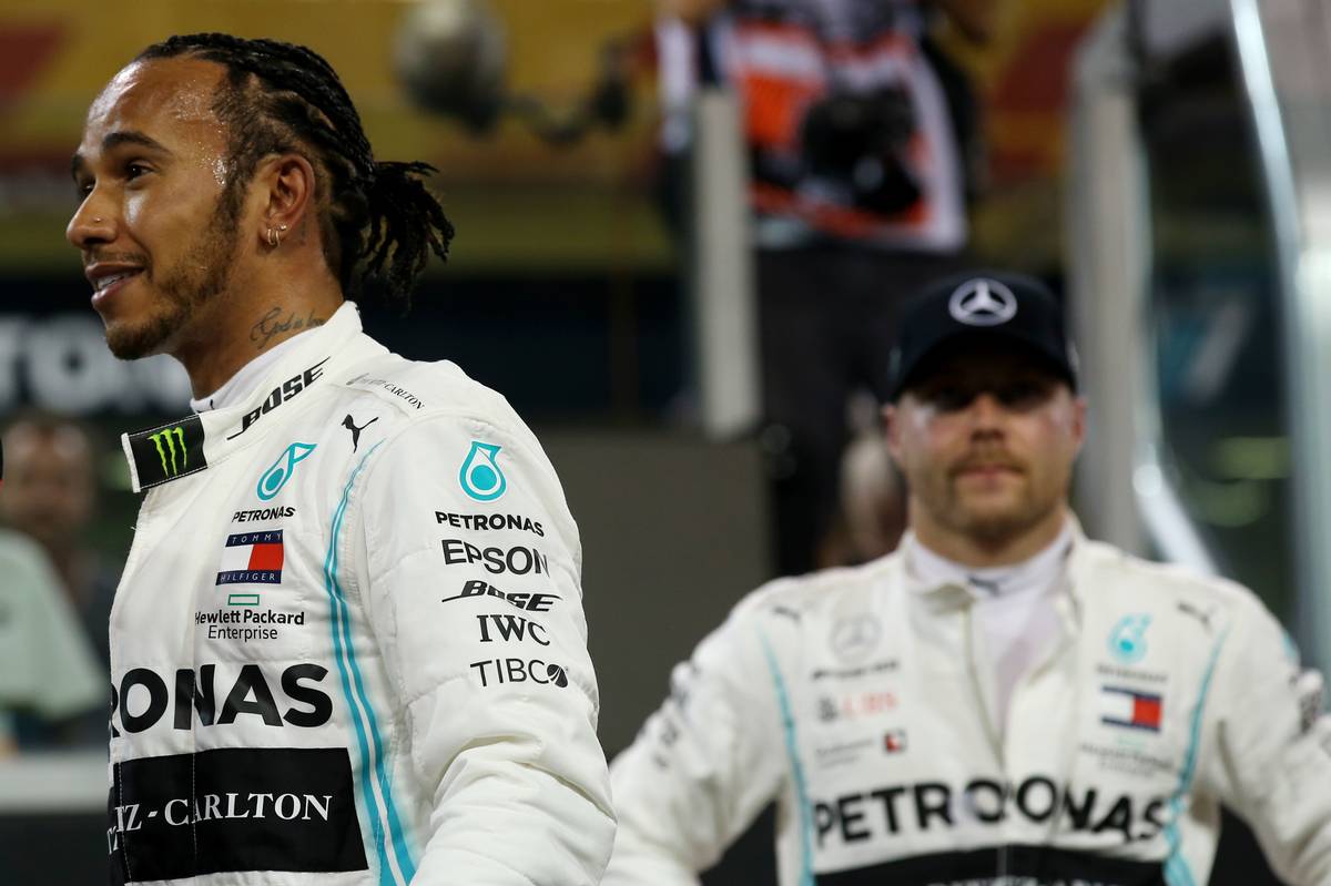 Pole for Lewis Hamilton (GBR) Mercedes AMG F1 W10. and 2nd for Valtteri Bottas (FIN) Mercedes AMG F1 W10.