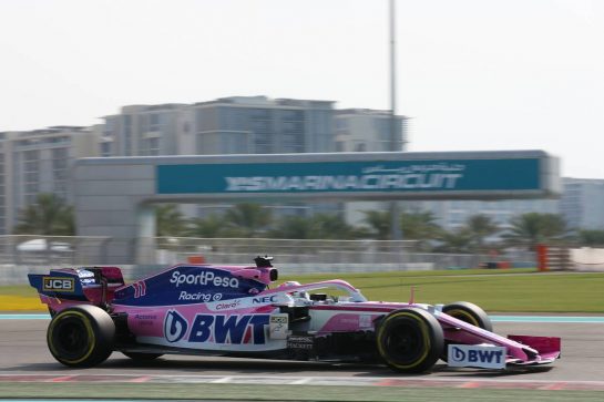 Sergio Perez (MEX) Racing Point F1 Team RP19.
03.12.2019. Formula 1 Testing, Yas Marina Circuit, Abu Dhabi, Tuesday.
- www.xpbimages.com, EMail: requests@xpbimages.com © Copyright: Batchelor / XPB Images