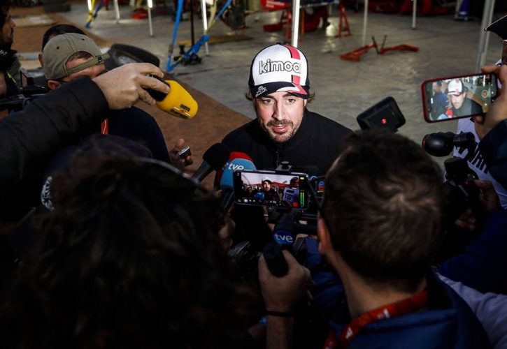 Fernando Alonso at the end of the first week of the 2020 Dakar Rally.
