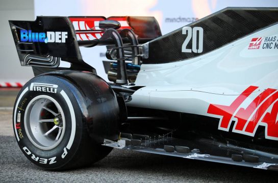Haas VF-20 rear floor detail.
19.02.2020. Formula One Testing, Day One, Barcelona, Spain. Wednesday.
- www.xpbimages.com, EMail: requests@xpbimages.com © Copyright: Batchelor / XPB Images