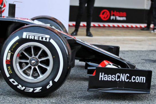 Haas VF-20 front wing detail.
19.02.2020. Formula One Testing, Day One, Barcelona, Spain. Wednesday.
- www.xpbimages.com, EMail: requests@xpbimages.com © Copyright: Batchelor / XPB Images