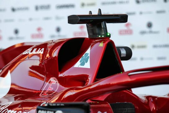 Alfa Romeo Racing C39 engine cover detail.
19.02.2020. Formula One Testing, Day One, Barcelona, Spain. Wednesday.
- www.xpbimages.com, EMail: requests@xpbimages.com © Copyright: Batchelor / XPB Images