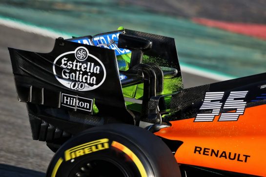 Carlos Sainz Jr (ESP) McLaren MCL35 - rear wing flow-vis paint detail.
19.02.2020. Formula One Testing, Day One, Barcelona, Spain. Wednesday.
- www.xpbimages.com, EMail: requests@xpbimages.com © Copyright: Moy / XPB Images