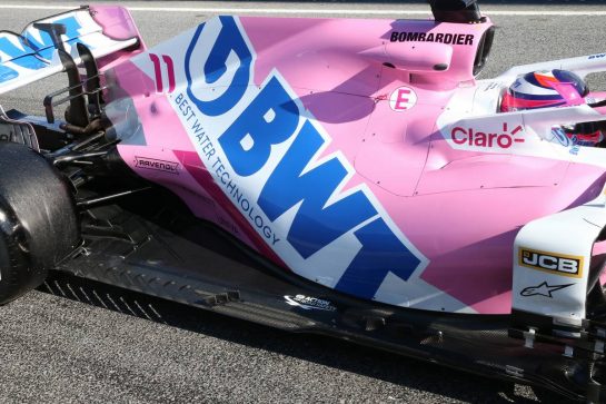 Racing Point F1 Team RP19 Engine cover and floor.
20.02.2020. Formula One Testing, Day Two, Barcelona, Spain. Thursday.
- www.xpbimages.com, EMail: requests@xpbimages.com © Copyright: Batchelor / XPB Images