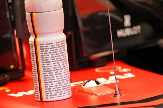 Sebastian Vettel (GER) Ferrari SF1000 - drinks bottle.
21.02.2020. Formula One Testing, Day Three, Barcelona, Spain. Friday.
- www.xpbimages.com, EMail: requests@xpbimages.com © Copyright: Batchelor / XPB Images